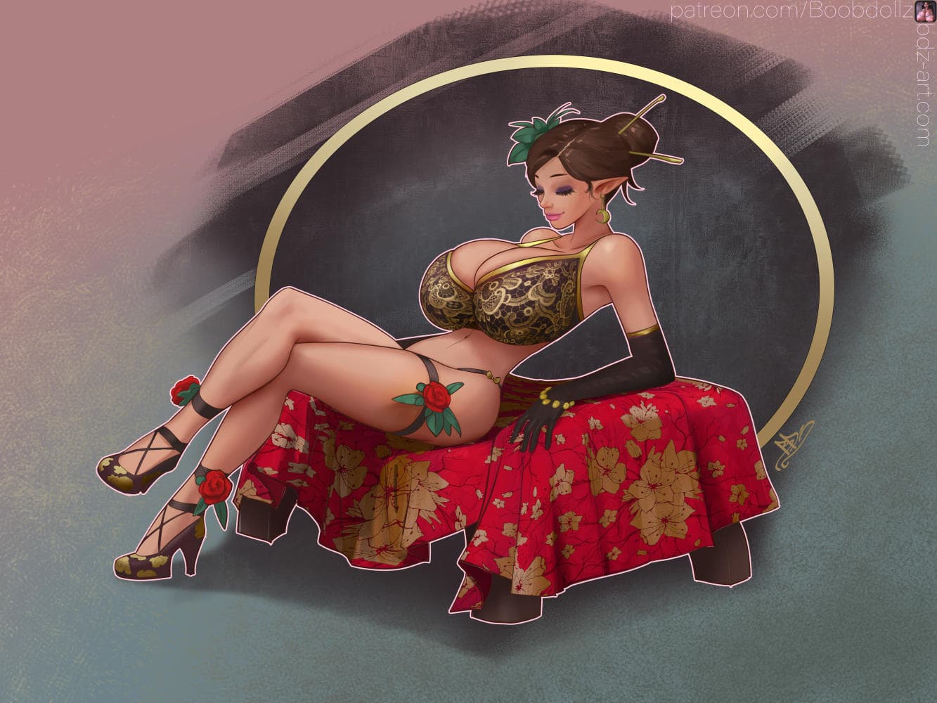 Girl with Drapes
